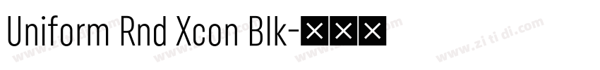 Uniform Rnd Xcon Blk字体转换